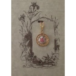 Vintage Hand Painted Enamel Pendant