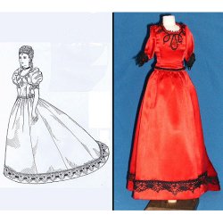 Satin Ball Gown-Mini Magic Pattern or Kit